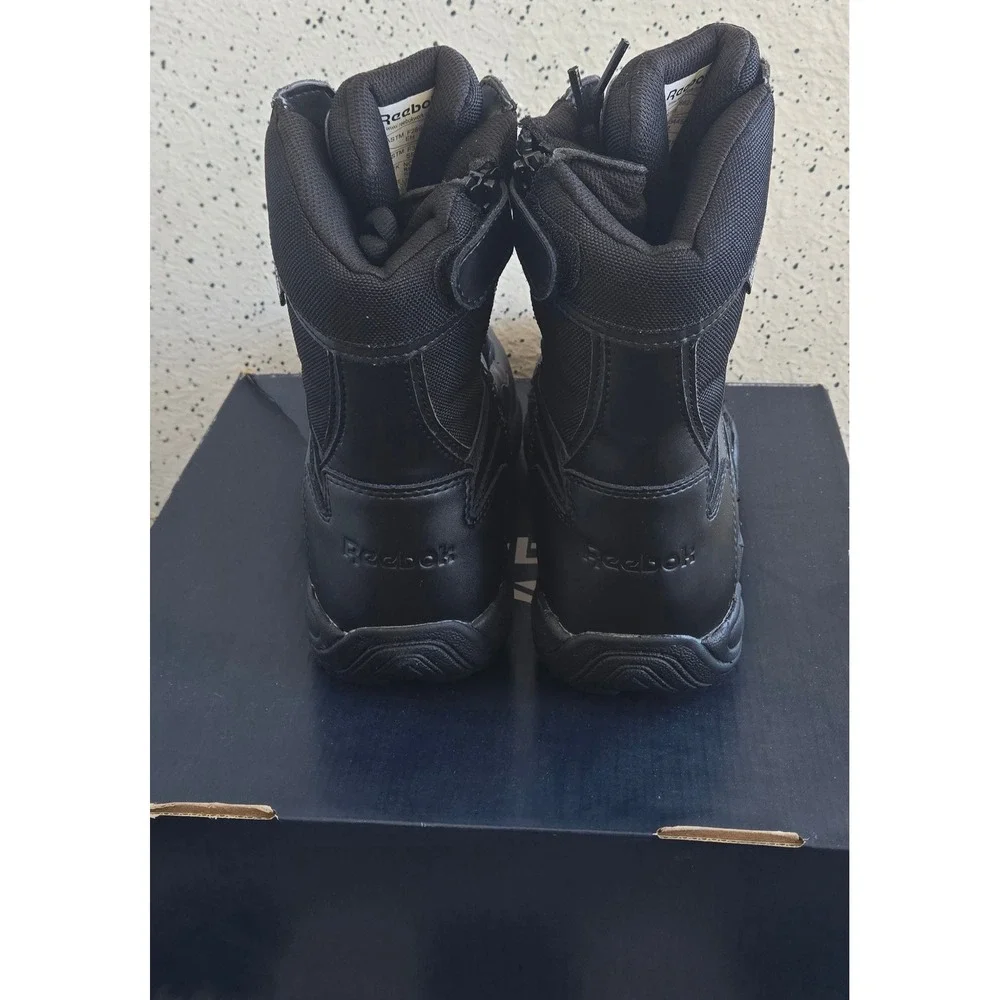 Reebok Rapid Response RB RB8877 Mens 8.5 Waterproof Tactical Side Zip BootsBlack